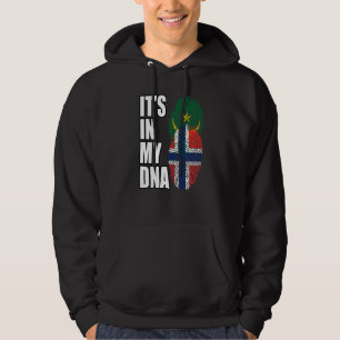 Sudadera Bandera del patrimonio de ADN mixto noruego y maur