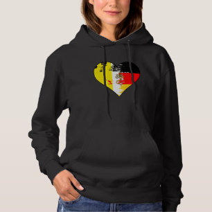 Sudadera Bandera del patrimonio del corazón alemán y del Va