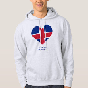 Sudadera Bandera del Reino Unido Corazón - Regalo de Amor B