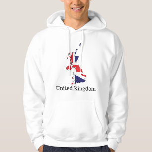 Sudadera Bandera del Reino Unido dentro del diseño del mapa