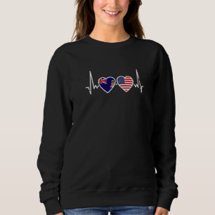 Sudadera Bandera del ritmo cardíaco de las Islas Caimán EE.