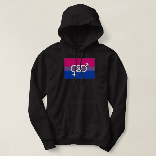 Sudadera Bandera del Símbolo de Orgullo Bisexual (Diseño del anverso)
