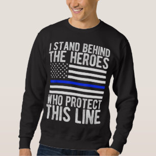 Sudadera Bandera delgada de la Línea Azul - Policía Héroe