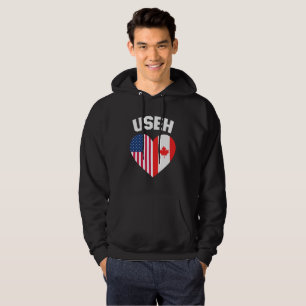 Sudadera Bandera divertida de Estados Unidos y Canadá USEH 