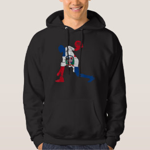 Sudadera Bandera dominicana angustiada - República Dominica