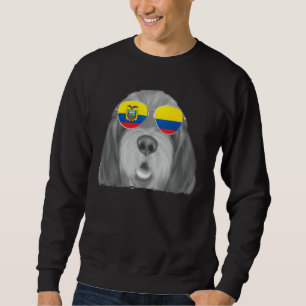 Sudadera Bandera ecuatoriana gafas de sol de otros perros