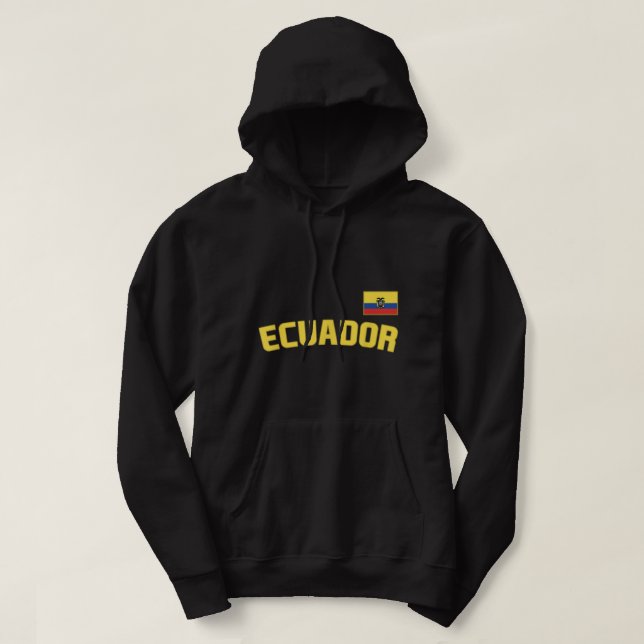 Sudadera Bandera ecuatoriana Orgullo internacional (Diseño del anverso)