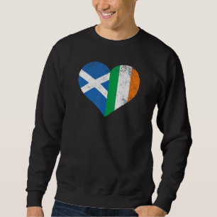 Sudadera Bandera escocesa irlandesa Amor Escocia Irlanda Co