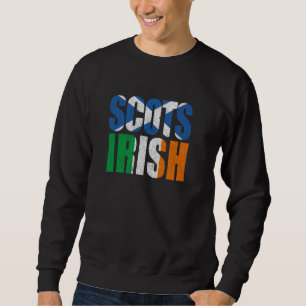 Sudadera Bandera escocesa irlandesa Escocia Irlanda Vintage