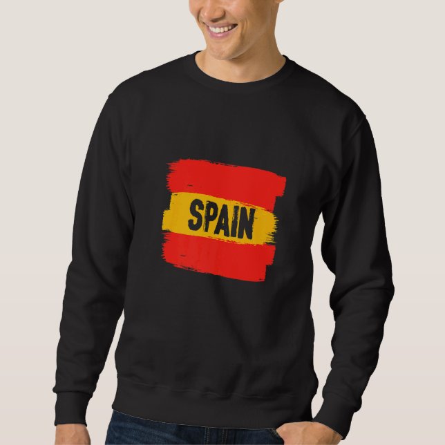 Sudadera Bandera española Barcelona España España Europa (Anverso)