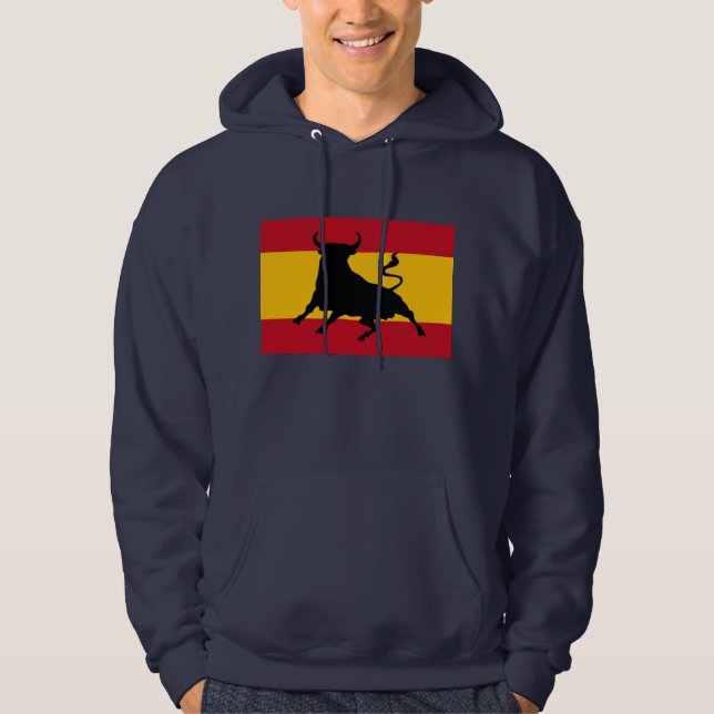 Sudadera Bandera española con toro (Anverso)