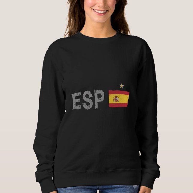 Sudadera Bandera española de hincha de fútbol de España (Anverso)