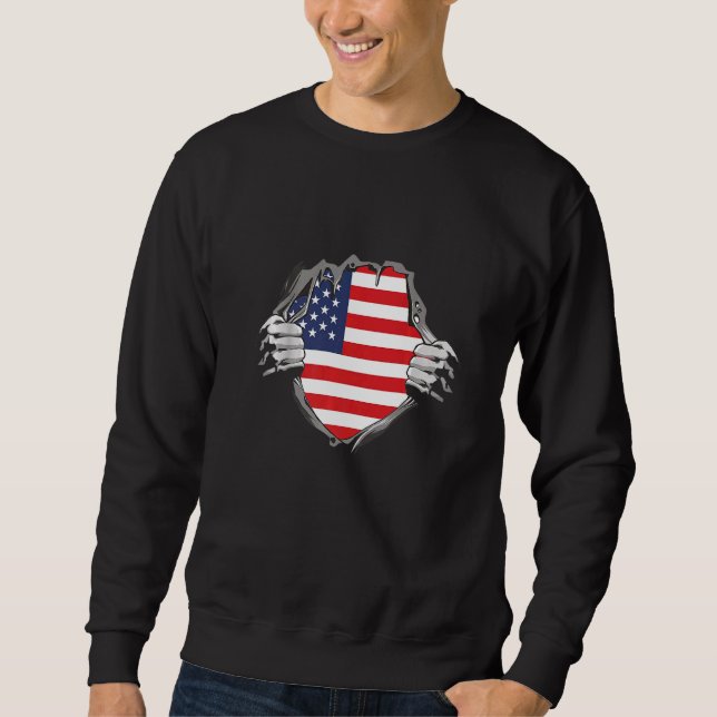 Sudadera bandera estadounidense   (Anverso)