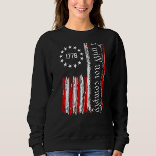 Sudadera Bandera Estadounidense 1776 Libertad Médica Que No