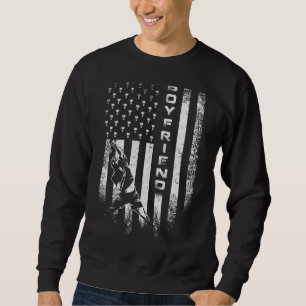 Sudadera Bandera estadounidense antigua Orgullosa de Badmin