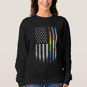 Sudadera Bandera estadounidense arcoiris derechos homosexua