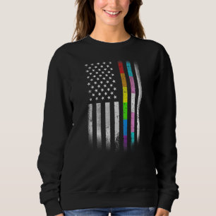 Sudadera Bandera estadounidense arcoiris derechos homosexua