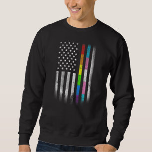 Sudadera Bandera estadounidense arcoiris derechos homosexua