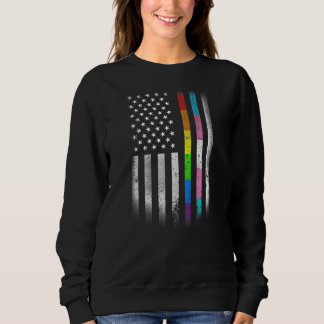 Sudadera Bandera estadounidense arcoiris derechos homosexua