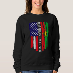 Sudadera Bandera estadounidense Bandera de Burkina Faso Mej