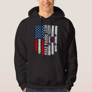 Sudadera Bandera estadounidense bandera de Corea del Sur me