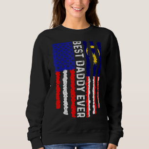 Sudadera Bandera estadounidense bandera de Malasia mejor pa