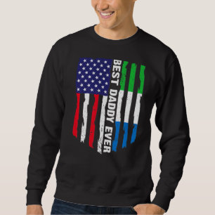 Sudadera Bandera estadounidense Bandera de Sierra Leona Mej
