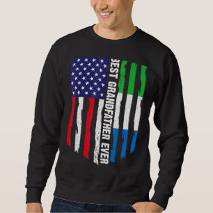 Sudadera Bandera estadounidense bandera de Sierra Leona Mej