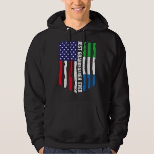 Sudadera Bandera estadounidense bandera de Sierra Leona Mej