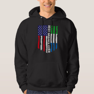 Sudadera Bandera estadounidense Bandera de Sierra Leona Mej