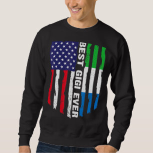 Sudadera Bandera estadounidense Bandera de Sierra Leona Mej