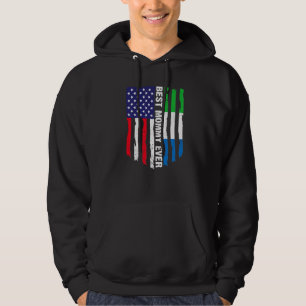 Sudadera Bandera estadounidense Bandera de Sierra Leona Mej