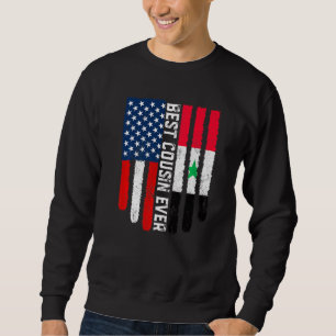 Sudadera Bandera estadounidense Bandera Siria Mejor Familia