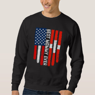 Sudadera Bandera estadounidense Bandera suiza Mejor Momia J