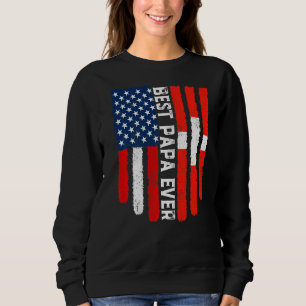 Sudadera Bandera estadounidense Bandera suiza Mejor Papa ja
