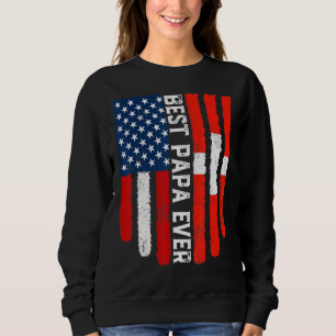 Sudadera Bandera estadounidense Bandera suiza Mejor Papa ja