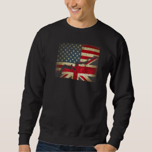 Sudadera Bandera estadounidense británica Unión británica J