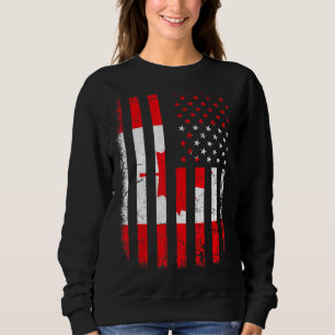 Sudadera Bandera estadounidense canadiense radica en Canadá