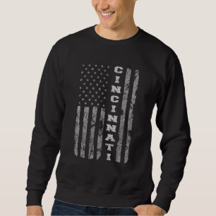 Sudadera Bandera estadounidense Cincinnati Ohio