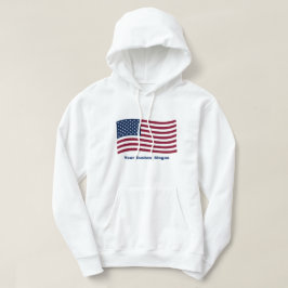 Sudadera Bandera estadounidense con eslogan Personalizado
