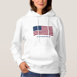 Sudadera Bandera estadounidense con eslogan Personalizado