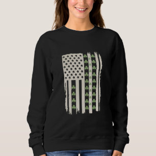 Sudadera Bandera estadounidense con tréboles para St Patric