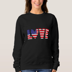 Sudadera Bandera Estadounidense Corazón Rojo Azul Blanco 4