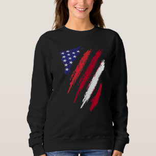 Sudadera Bandera estadounidense cultivada en Letonia USA Pa