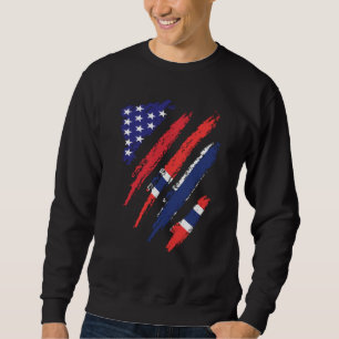 Sudadera Bandera estadounidense cultivada en Noruega USA Pa