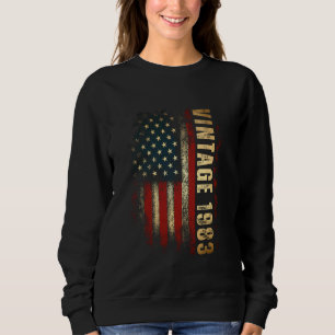 Sudadera Bandera estadounidense de 1983 42º cumpleaños 42 a