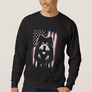 Sudadera Bandera estadounidense de Chow Chow - Perro patrió