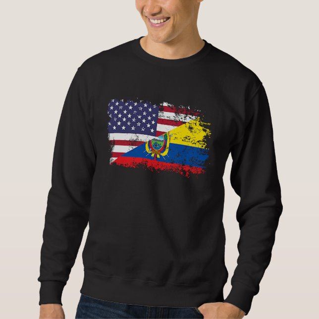 Sudadera Bandera estadounidense de Ecuador (Anverso)