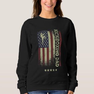 Sudadera Bandera estadounidense de EE. UU.  Kickboxing Papá