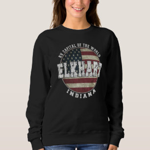 Sudadera Bandera estadounidense de Elkhart Indiana